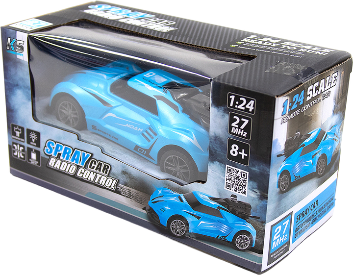 Автомобіль на радіокеруванні Sulong Toys Spray Car Sport 1:24 зі світловими ефектами та вихлопною парою Блакитний (SL-354RHBL) (6900007322270) - зображення 10