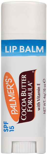 Акція на Бальзам для губ Palmer's Cocoa Butter Formula SPF 15 Олія какао-Вітамін Е 4 г від Rozetka