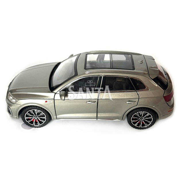 Машинка металева Audi Q5 Ауді срібло 1:24 звук світло інерція відкр двері багажник капот гумові колеса 20*8,5*8см (AP-2014) - зображення 3