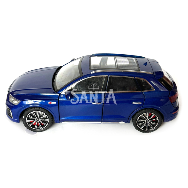 Машинка металлическая Audi Q5 Ауди синяя 1:24 звук свет инерция откр двери багажник капот резиновые колеса 20*8,5*8см (AP-2014) - Фото 3 Машинка металлическая Audi Q5 Ауди синяя 1:24 звук свет инерция откр двери багажник капот резиновые колеса 20*8,5*8см (AP-2014) - изображение 3