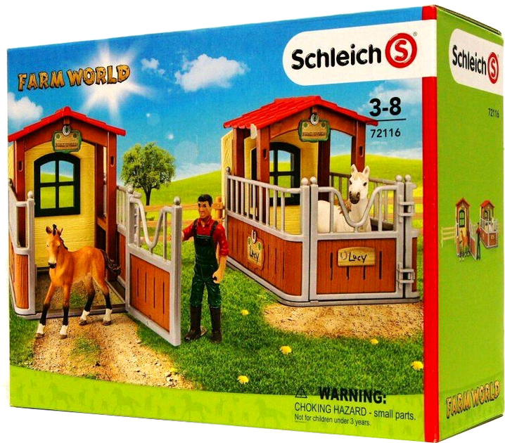 Zestaw do zabawy Schleich Farmworld Horse stall with Horses (4055744022340) - obraz 1