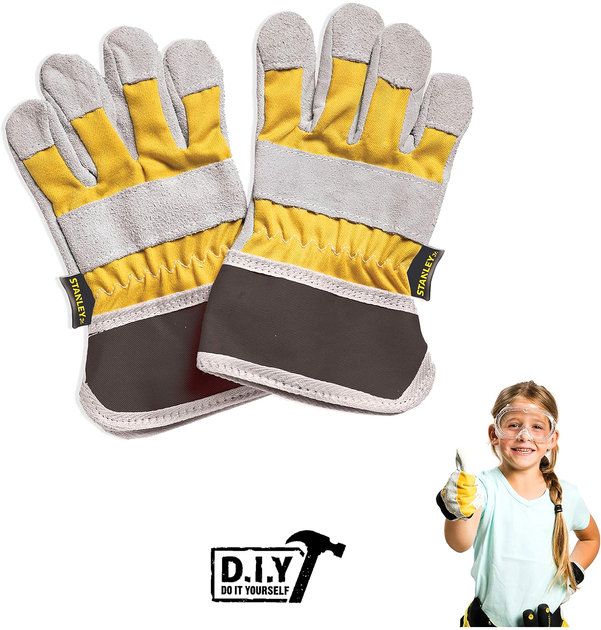 Дитячі захисні робочі рукавички Stanley Жовто-чорні (7290016261660) - зображення 2