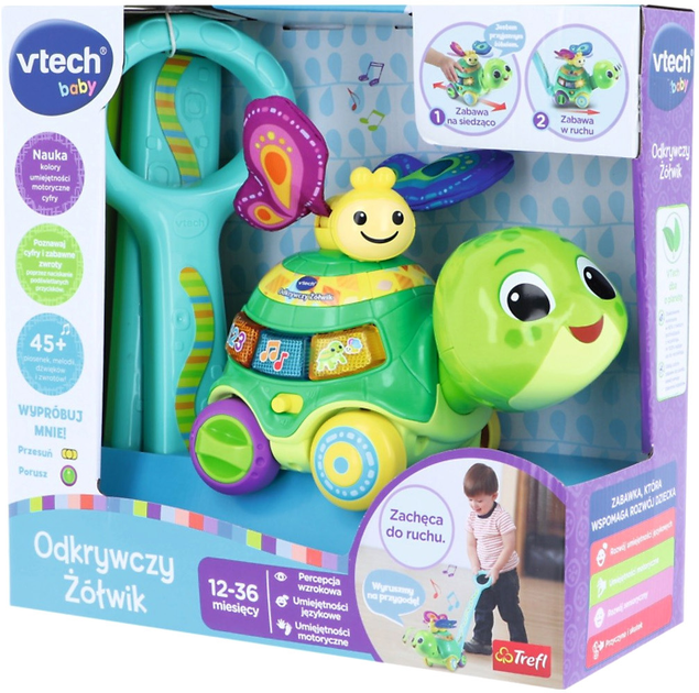 Zabawka na kółkach Vtech Baby Discovery Turtle (5900511616538) - obraz 1