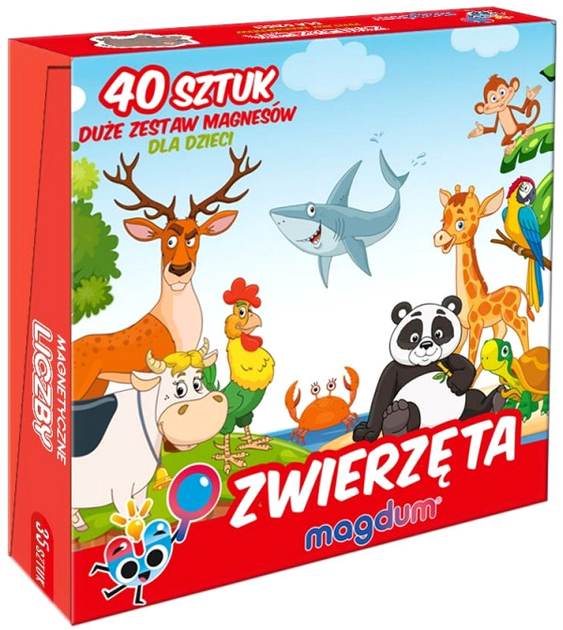 Zestaw magnesów Maksik Zwierzęta 40 szt (4820215154468) - obraz 1