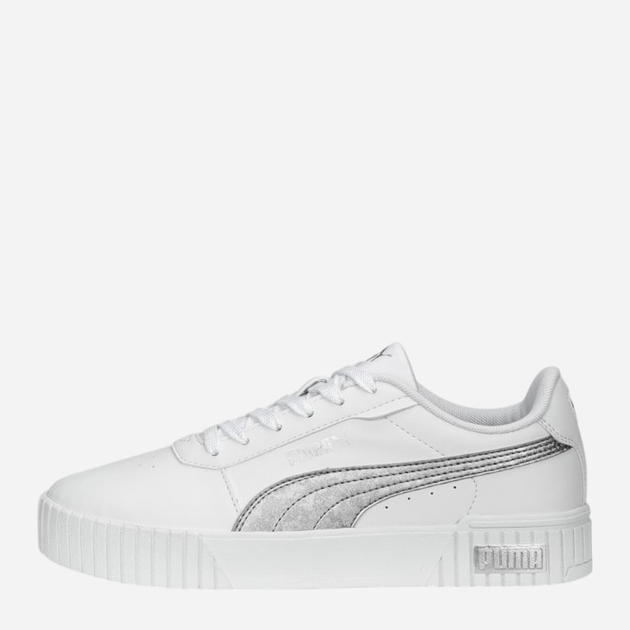 Tenisówki damskie z eko skóry Puma Carina 2.0 Space Metallics 389387-02 40.5 Białe (4065452685225) - obraz 1