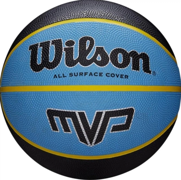 Мяч баскетбольный Wilson MVP 295 blk/blu size 7 - изображение 2