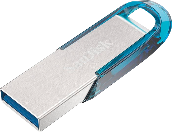 Флешка металева USB 3.0 SanDisk Ultra Flair 128Gb синя - Фото 3 Флешка металева USB 3.0 SanDisk Ultra Flair 128Gb синя - зображення 3