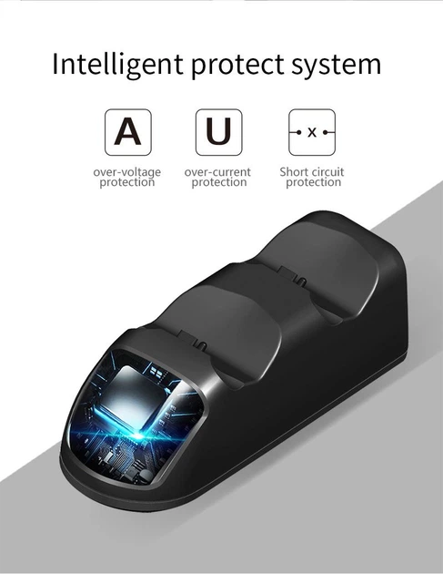 Зарядная станция DOBE® TP4-889 для геймпадов DualShock 4 (PS4) с LED индикаторами (Black) 428993972 - изображение 3