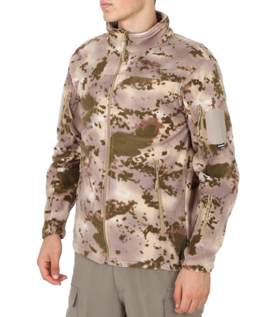 Тепла флісова армійська кофта, тактична кофта для військових зсу зеленого кольору, камуфляж розмір XXL - зображення 1