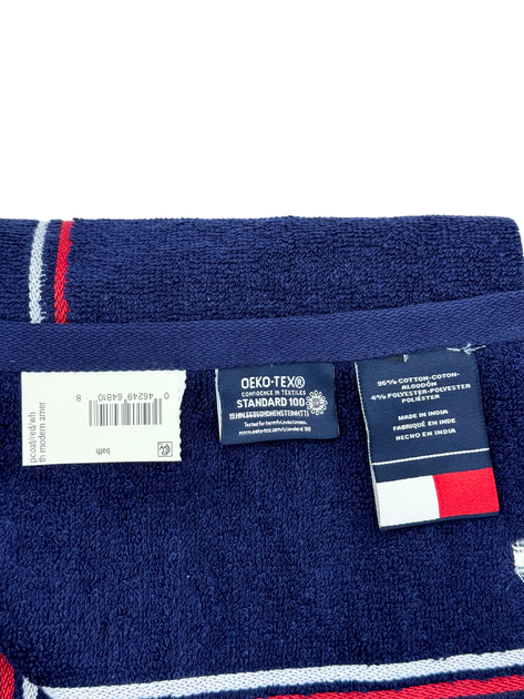 Полотенце махровое Tommy Hilfiger Modern American Банное 76х138 см Синее (1159801169) - Фото 5 Полотенце махровое Tommy Hilfiger Modern American Банное 76х138 см Синее (1159801169) - изображение 5