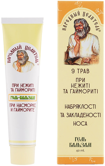 Гель-бальзам при нежитю й гаймориту - Народний цілитель 40ml (935566-36816) - изображение 2