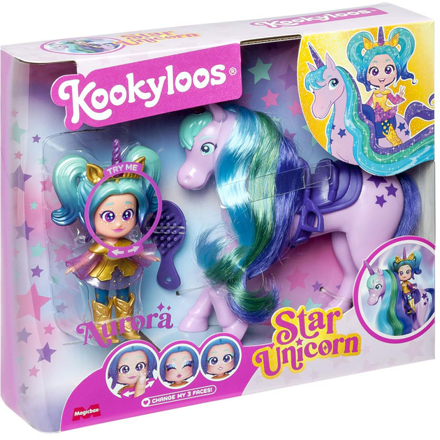 Набір фігурок Magic Box KookyLoos Star Unicorn з аксесуарами (8431618032862) - зображення 2