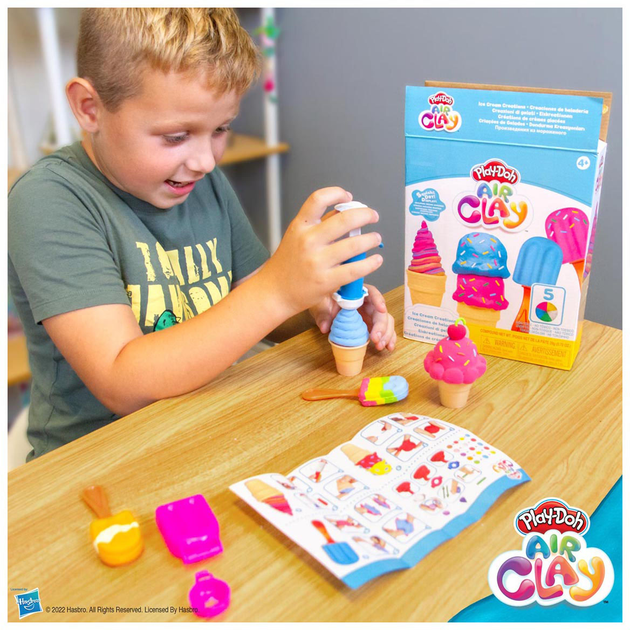 Zestaw kreatywny Creative Kids Play-Doh Air Clay Ice Cream Creations (0653899090821) - obraz 2