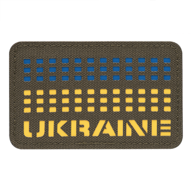 Нашивка Ukraine Ranger M-Tac Laser Green/Yellow/Blue Cut - изображение 1