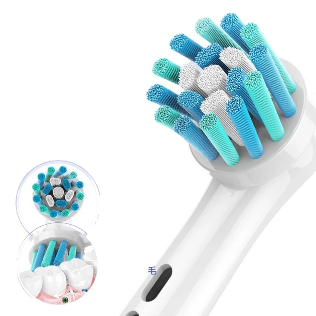 Насадки для электрической зубной щетки Oral B Braun на зубную щетку орал би браун Dental Man EB50 X Cross Cleaning сменные средняя жесткость универсальные насадка средней жесткости набор 4 шт для зубов десен и межзубных промежутков для орал б - изображение 9