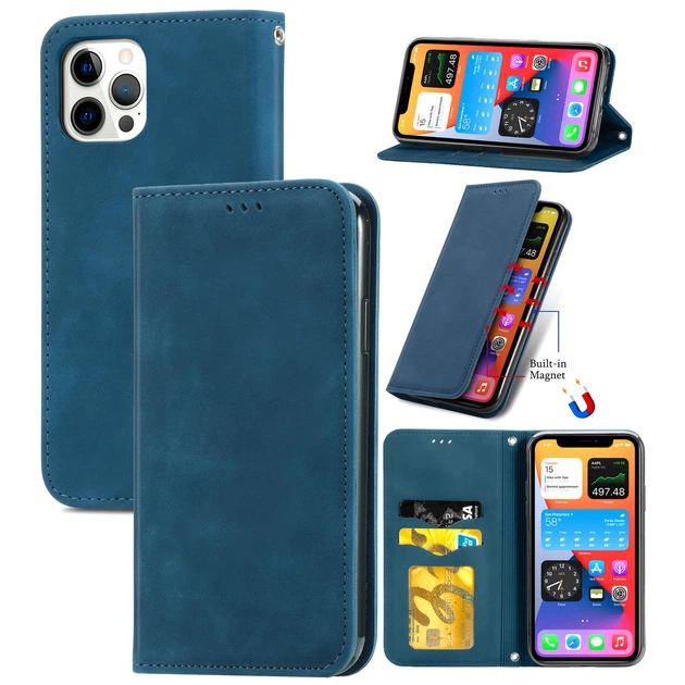 Чехол-книжка Skin Feel Leather Wallet для Apple iPhone 11 Pro Max Blue - Фото 1 Чехол-книжка Skin Feel Leather Wallet для Apple iPhone 11 Pro Max Blue - изображение 1