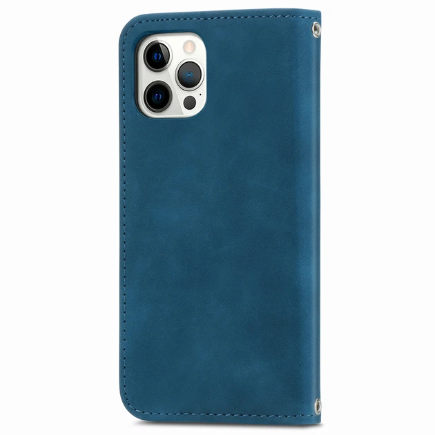 Чехол-книжка Skin Feel Leather Wallet для Apple iPhone 11 Pro Max Blue - Фото 3 Чехол-книжка Skin Feel Leather Wallet для Apple iPhone 11 Pro Max Blue - изображение 3