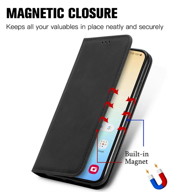 Чехол-книжка Skin Feel Leather Wallet для Samsung Galaxy S24 Black - Фото 4 Чехол-книжка Skin Feel Leather Wallet для Samsung Galaxy S24 Black - изображение 4