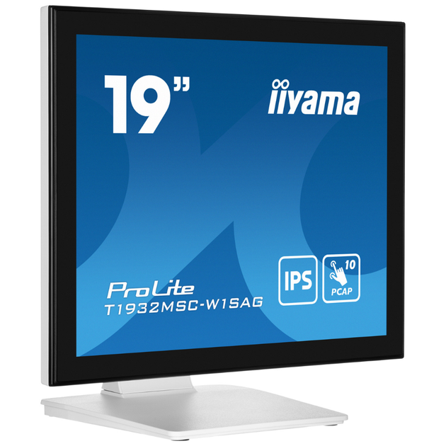 Монитор сенсорный 19" IPS Iiyama T1932MSC-W1SAG безрамочный экран Белый - изображение 2