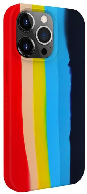 Панель Evelatus Silicone case Multi-Colored для Apple iPhone 14 Pro Max Rainbow (4752192063382) - зображення 1