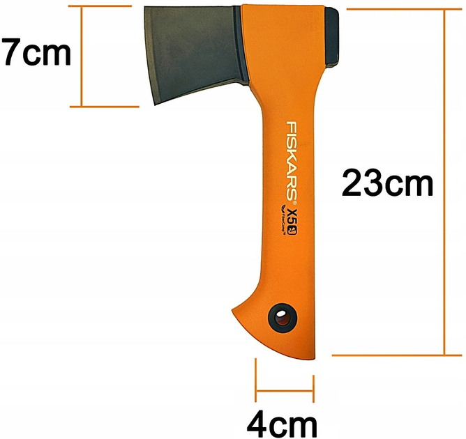 Zestaw Fiskars siekiera X5 i noz z ostrzałką (1057913) - obraz 4