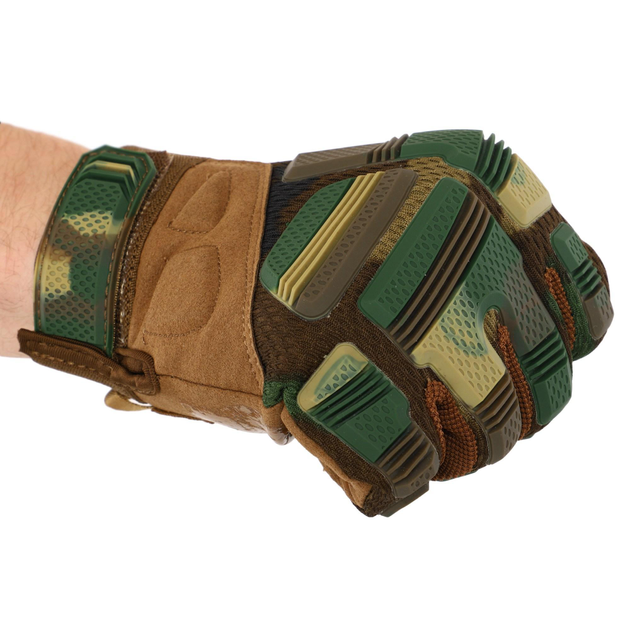 Перчатки тактические с закрытыми пальцами Military Rangers BC-8799 M Камуфляж Woodland - изображение 2