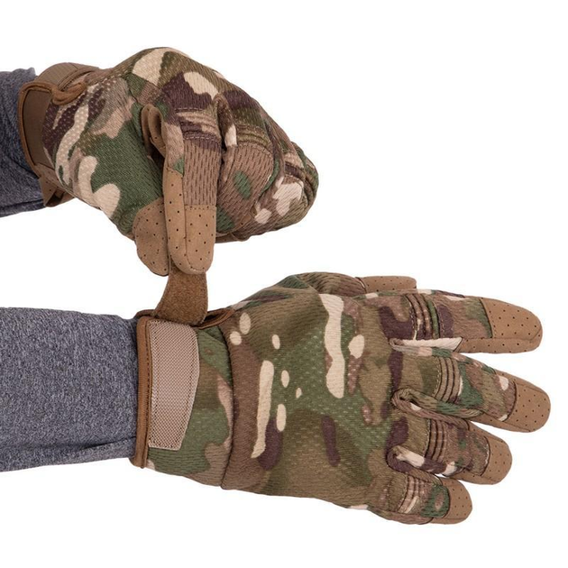 Перчатки тактические с закрытыми пальцами Military Rangers BC-8816 L Камуфляж Multicam - изображение 2