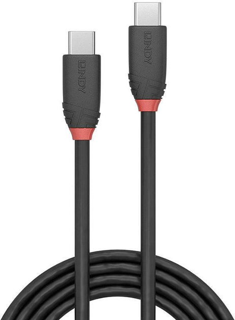 Kabel Lindy USB Type-C - USB Type-C M/M 1.5 m Black (4002888369077) - obraz 1