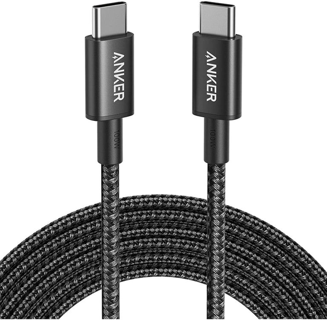 Kabel Anker USB Type-C - USB Type-C M/M 1 m Black (5900495511744) - obraz 1