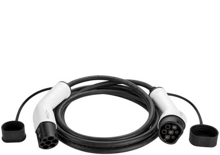 Kabel EV+ Type 2 - Type 2 M/M 5 m Black (EV-CB-T2-16-3P-W) - obraz 1