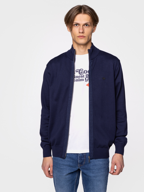 Bluza męska rozpinana streetwear z kołnierzykiem Lee Cooper Ernest-4236 XL Granatowa (5904347393588) - obraz 2