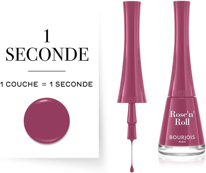 Лак для нігтів Bourjois 1 Seconde 048 Rose'n' Roll 9 мл (3616302464333) - зображення 3