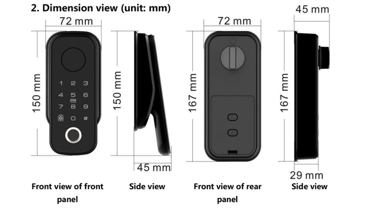 Універсальний електронний замок-редуктор Smart lock PES David black - зображення 2