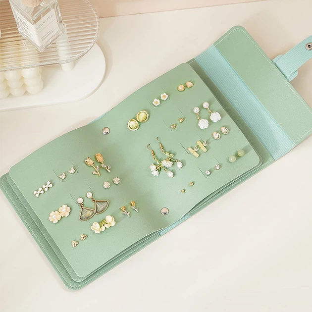 Органайзер книжка Casegrace SP-01260 Green 16*14*4,5 см для прикрас та ювелірних виробів - Фото 2 Органайзер книжка Casegrace SP-01260 Green 16*14*4,5 см для прикрас та ювелірних виробів - зображення 2