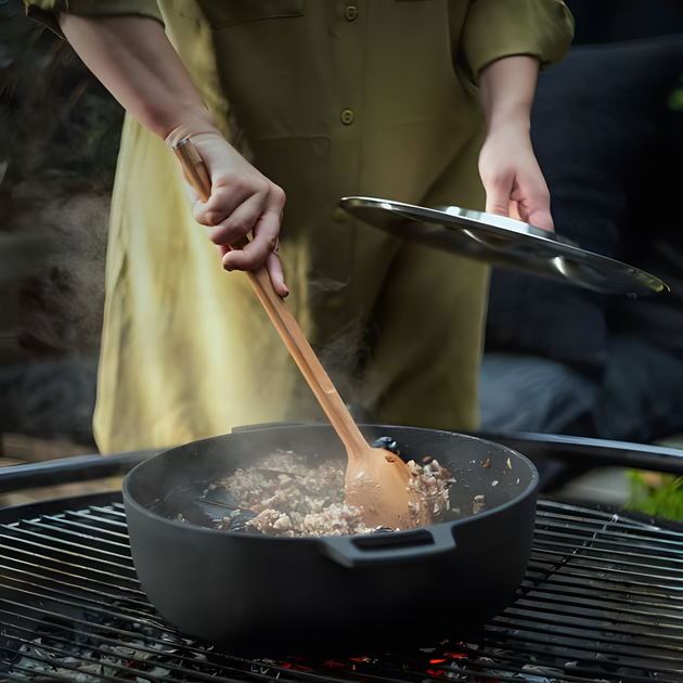 Сотейник с крышкой чугунный Norden Grill 30 см (1066430) - Фото 5 Сотейник с крышкой чугунный Norden Grill 30 см (1066430) - изображение 5