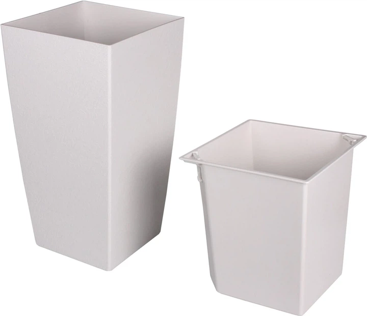 Вазон Plastkon Eliot Stone 25x46 см Белый (8595096996440) - изображение 2