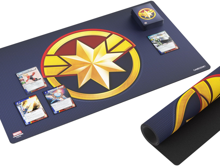 Mata do gry Gamegenic Marvel Champions Captain Marvel gumowa (4251715412619) - obraz 3