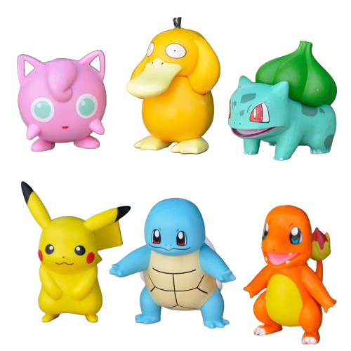 Фигурки Покемон Пикачу Pokemon Pikachu Чармандер Бульбазавр Биртл Джигглипафф набор 6 шт 6-8 см - изображение 4