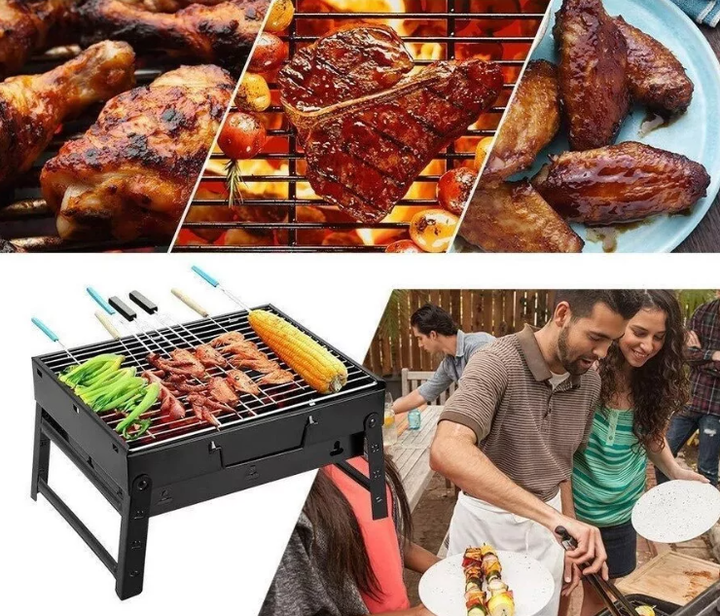 Мангал міні гриль барбекю переносний складаний BBQ Grill Portable TL-372 (5849) - зображення 5