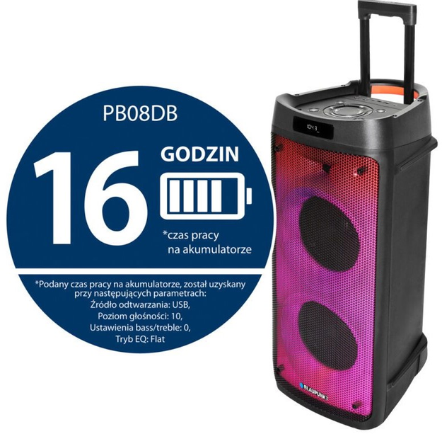 Głośnik przenośny Blaupunkt PartyBox PB08DB (5901750505416) - obraz 3