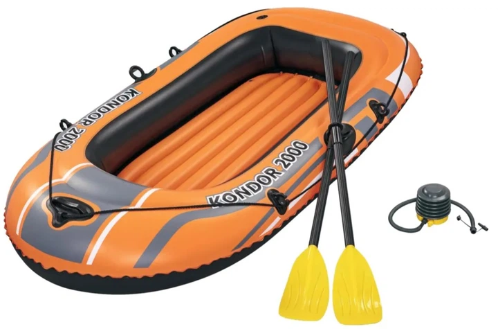 Nadmuchiwana łódź Bestway Kondor 2000 dla 1 dorosłej osoby + 1 dziecka 188 x 98 cm (6942138979756) - obraz 7