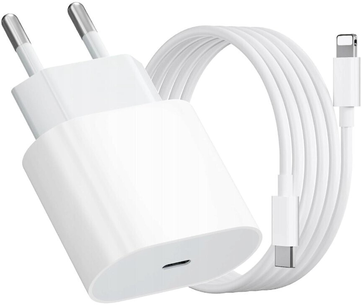 Зарядний пристрій DCO USB Type-C with Lightning Cable A234 White (4752128052992) - зображення 1