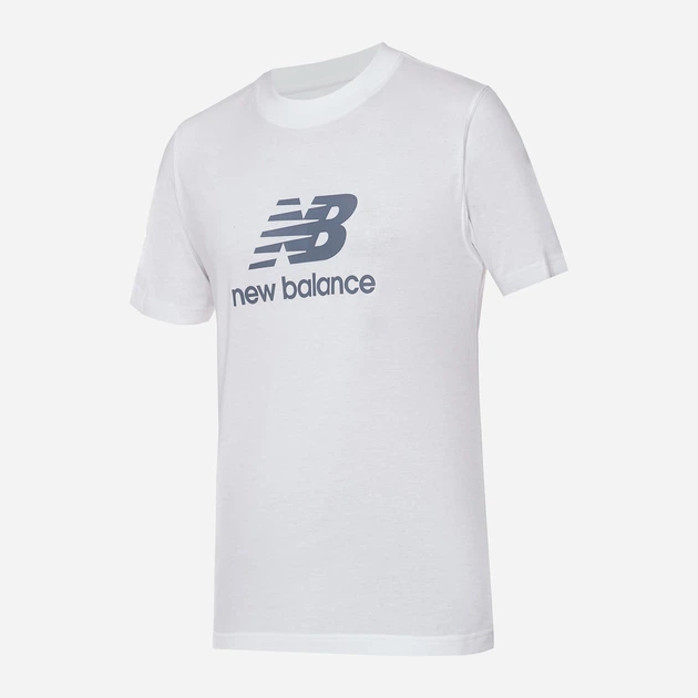 Футболка бавовняна довга чоловіча New Balance Stacked Logo MT41502 XL Біла (196941811369) - зображення 5