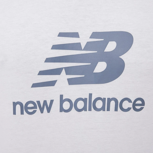 Футболка бавовняна довга чоловіча New Balance Stacked Logo MT41502 XL Біла (196941811369) - зображення 7