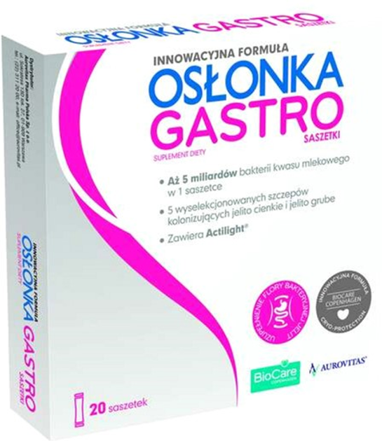 Probiotyk Aurovitas Pharma Osłonka Gastro 20 szt (5902020661245) - obraz 1