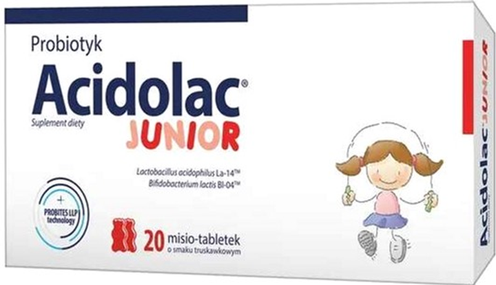 Пробіотик Polpharma Acidolac Junior 20 таблеток (5903060620278) - зображення 1