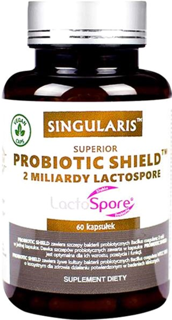 Probiotyk Singularis Singularis Shield 2 mld Lactospore 60 caps (5903263262602) - obraz 1