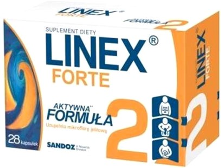 Дієтична добавка Sandoz Linex Forte 28 капсул (5907626709223) - зображення 1