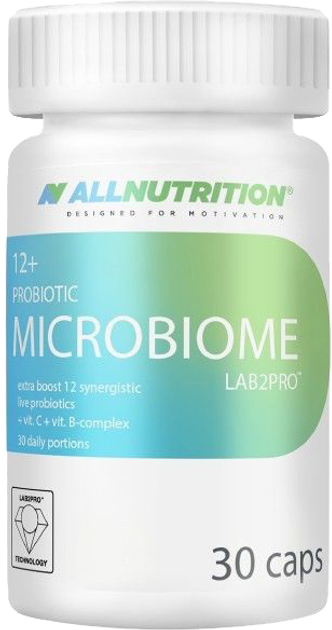 Пробіотик Allnutrition Microbiome 12+ Lab2pro 30 капсул (5902837746937) - зображення 1