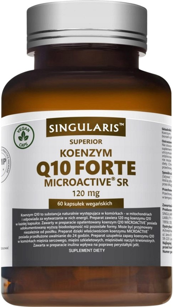 Вітамінний комплекс Singularis Koenzym Q10 Forte Microactive 60 капсул (5903263262947) - зображення 1